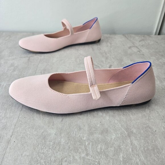 Rothy's Shoes - Rothy's Mary Jane Square Toe Ballet Flats Size 11 Baby Pink Knit Ballerina Shoes